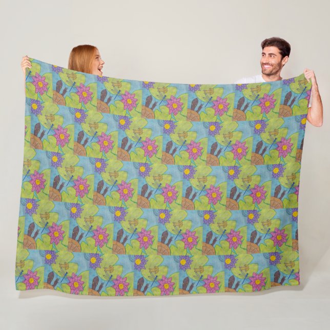 Pond Scene - Fleece Blanket (In Situ)