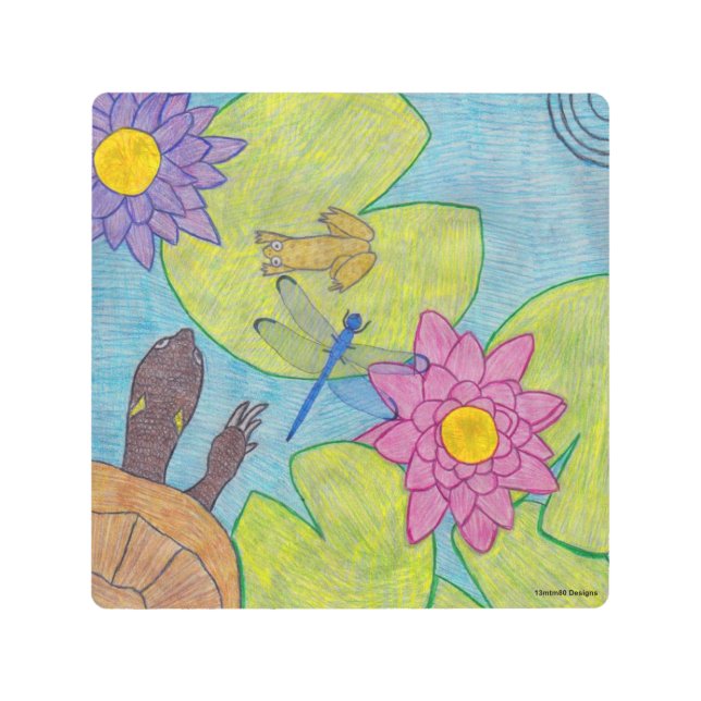 Pond Scene - Metal Art (Front)