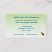 Pond Services Business Card (Back)