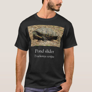Pond Slider Turtle Black T-shirt