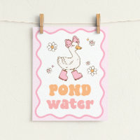 Pond Water Silly Goose Table Sign