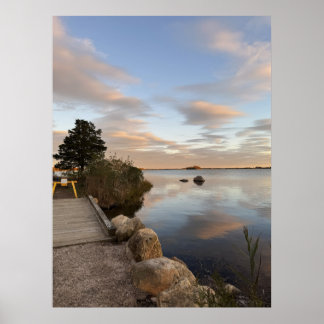 Pond Waterscape Sunset Photo Poster