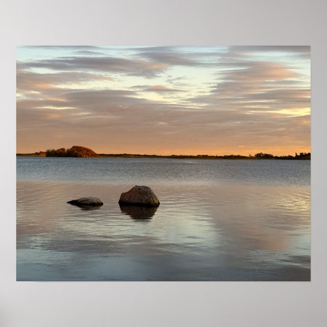 Pond Waterscape Sunset Photo Poster (Front)