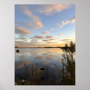 Pond Waterscape Sunset Photo Poster