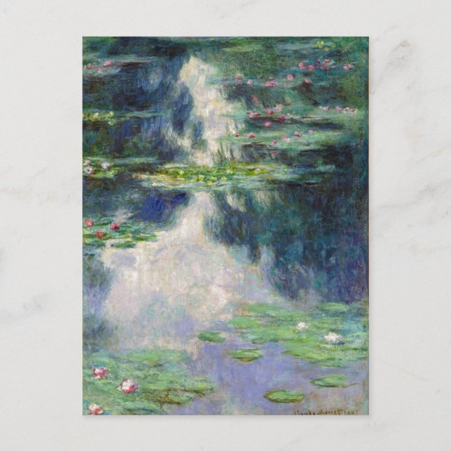 Pond with Water Lilies Monet Fine Art Postcard (Front)