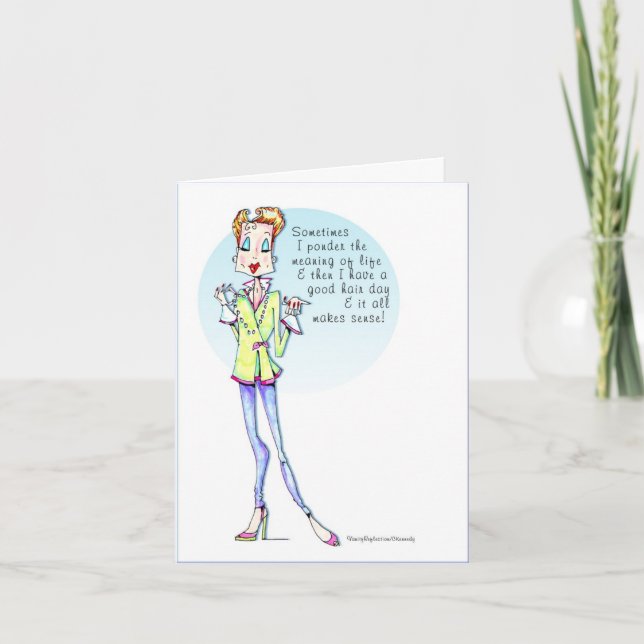 Ponder life's meaning birthday card (Front)