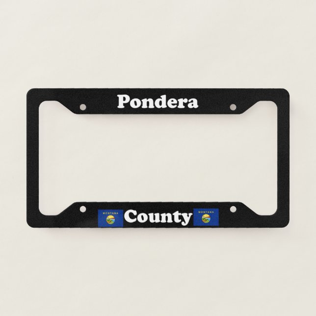 Pondera County Montana LPF License Plate Frame (Front)
