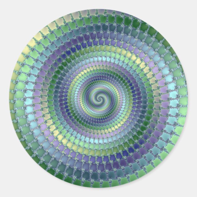 Pondering - Fractal Classic Round Sticker (Front)