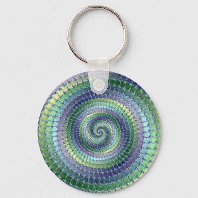 Pondering - Fractal Keychain (Front)