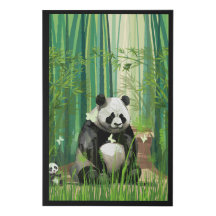 Pondering Panda's On Canvas Wall Art