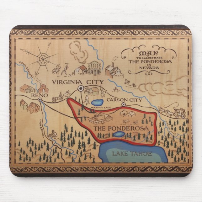 PONDEROSA MAP MOUSE PAD (Front)