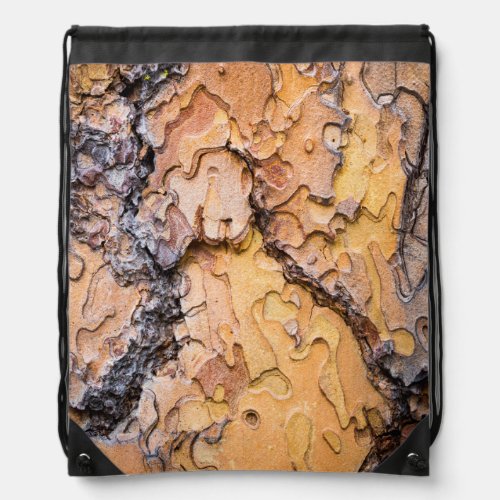 Ponderosa pine bark Washington Drawstring Bag