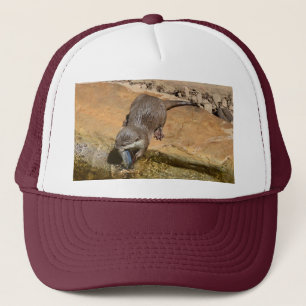 **"Pondside Feast: An Otter and His Catch"** Trucker Hat