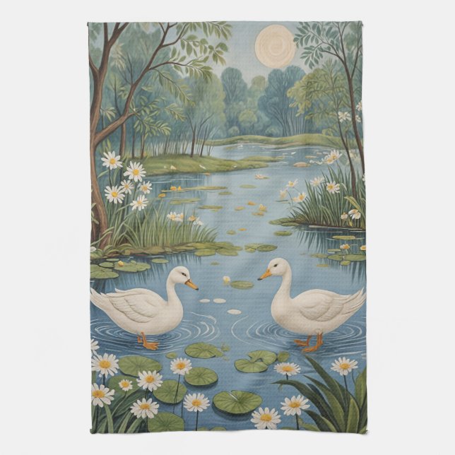 Pondside Tranquility Kitchen Towel (Vertical)
