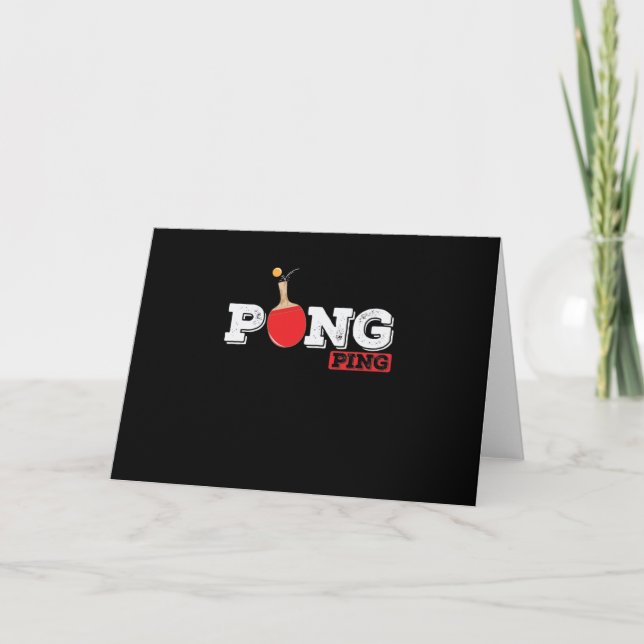 Pong Ping Spieler Tischtenniskelle mit Ball Card (Front)
