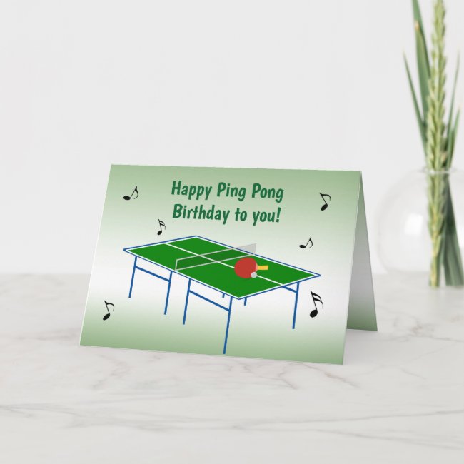 Pong Pong Birthday Card