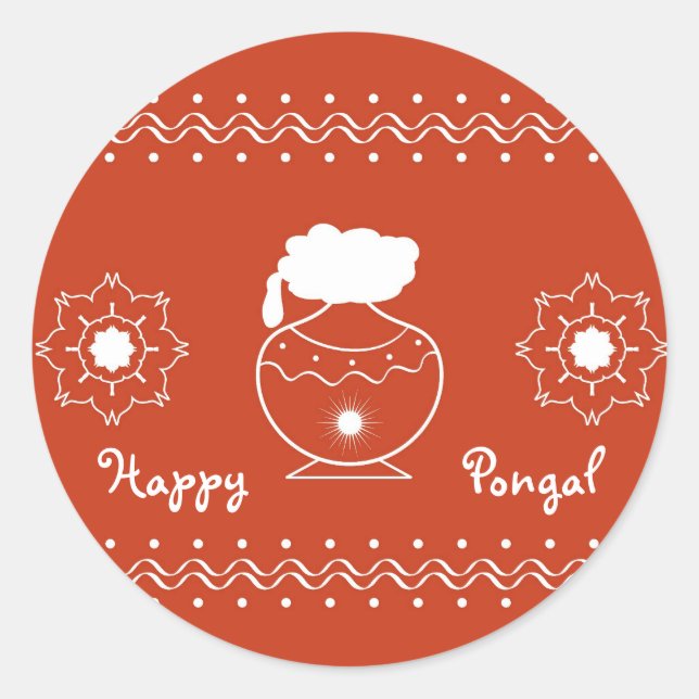 Pongal - Indian festival Classic Round Sticker (Front)