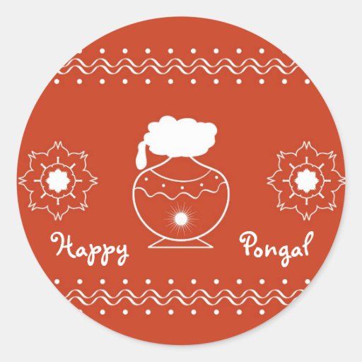 Pongal - Indian festival Round Stickers | Zazzle