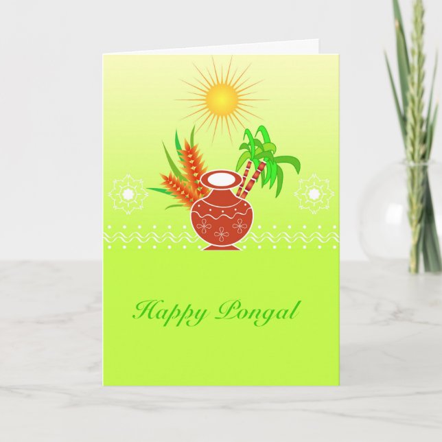 Pongal - South Indian festival Card (Front)