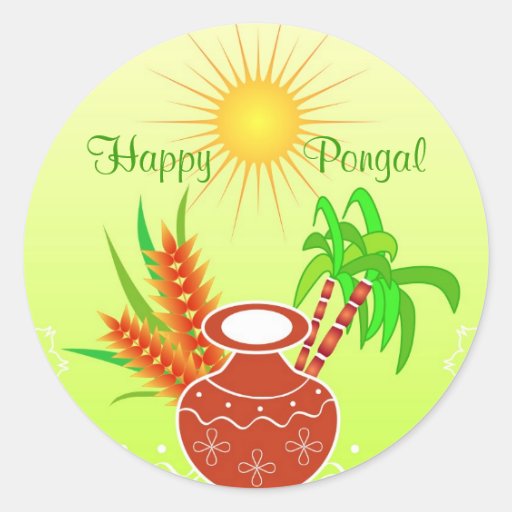 Pongal - South Indian festival Classic Round Sticker | Zazzle