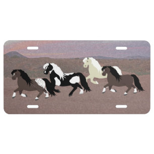 Ponies Aluminum License Plate