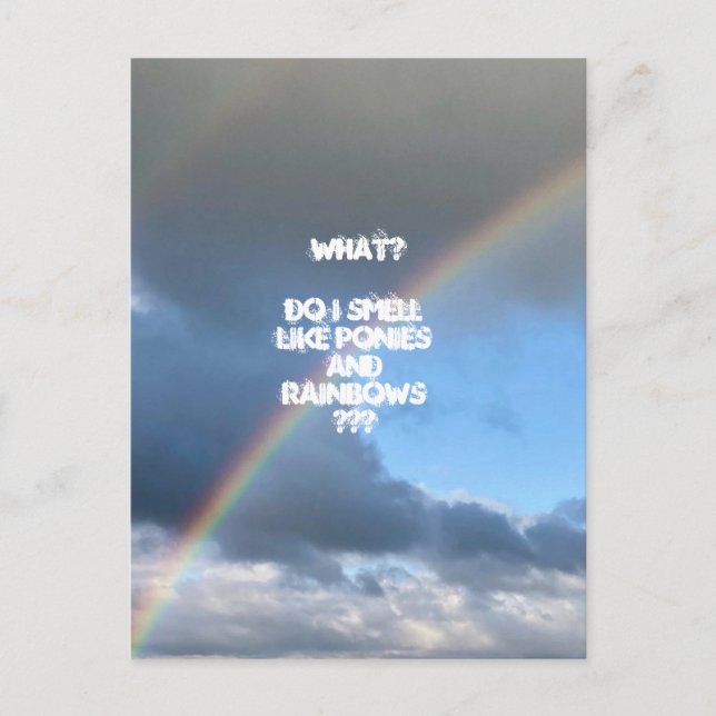 Ponies and Rainbows Postcard (Front)