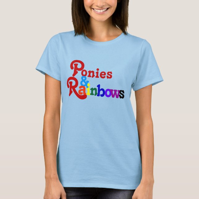 Ponies and Rainbows Shirt Vintage (Front)
