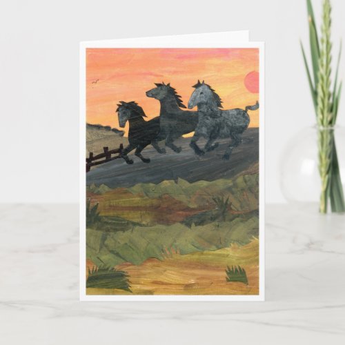 Ponies Greeting Card