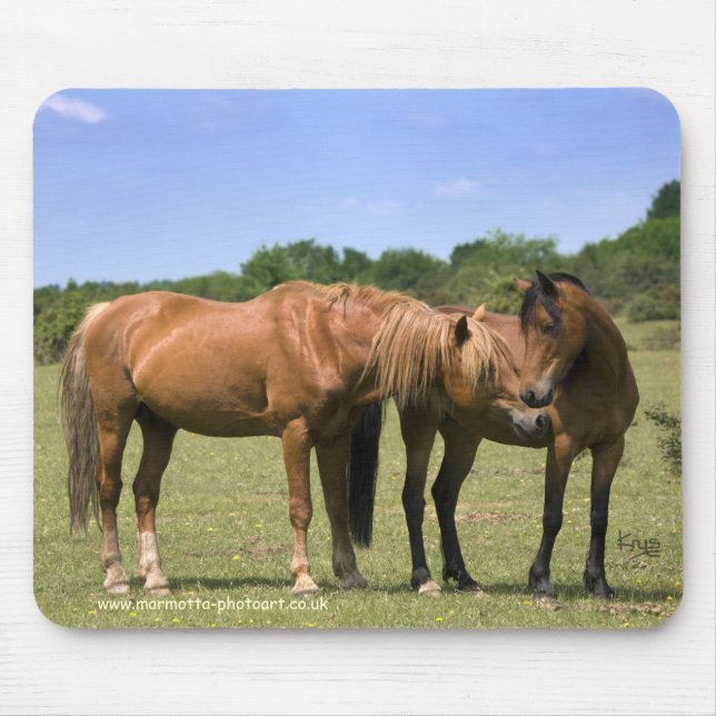 Ponies in Love Mousemat Mouse Pad (Front)
