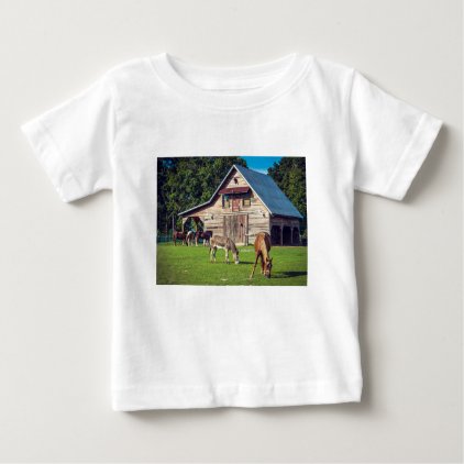 Ponies on the Farm Baby T-Shirt