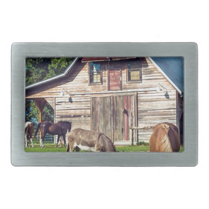 Ponies on the Farm Belt Buckle