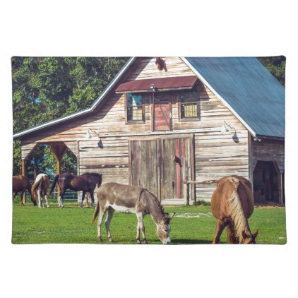 Ponies on the Farm Cloth Placemat