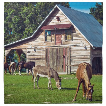 Ponies on the Farm Napkin