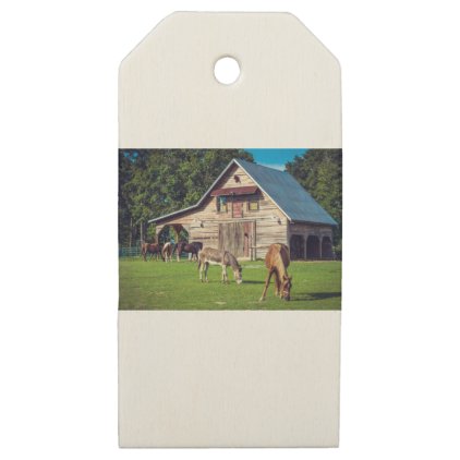 Ponies on the Farm Wooden Gift Tags