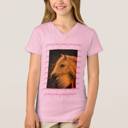 Ponies ponies ponies girls T-shirt