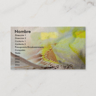 Ponle nombre a tu tarjeta de presentación business card