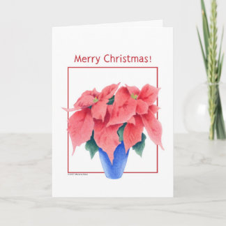 Ponsettia Christmas Card