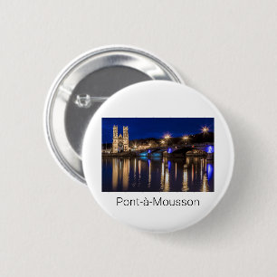 Pont a Mousson Panorama with Moselle Souvenir Button