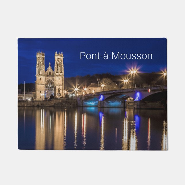 Pont a Mousson Panorama with Moselle Souvenir Doormat (Front)