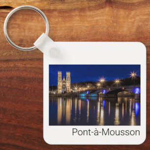 Pont a Mousson Panorama with Moselle Souvenir Keychain