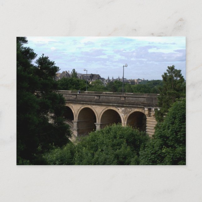 Pont Adolphe, Luxembourg Postcard (Front)