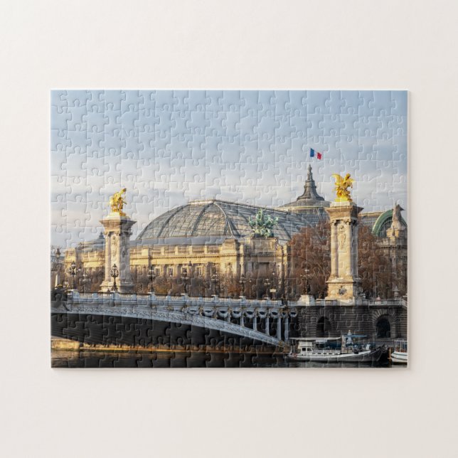 Pont Alexandre III and Grand Palais at golden hour Jigsaw Puzzle (Horizontal)
