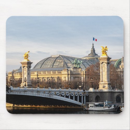 Pont Alexandre III and Grand Palais at golden hour Mouse Pad