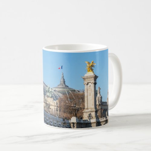 Pont Alexandre III and Grand Palais on a sunny day Coffee Mug