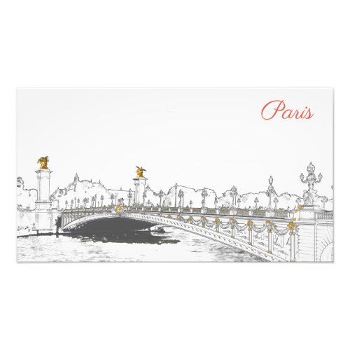 Pont Alexandre III on Seine River - Paris France Photo Print
