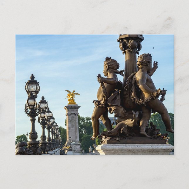 Pont Alexandre lll bridge - Paris, France Postcard (Front)
