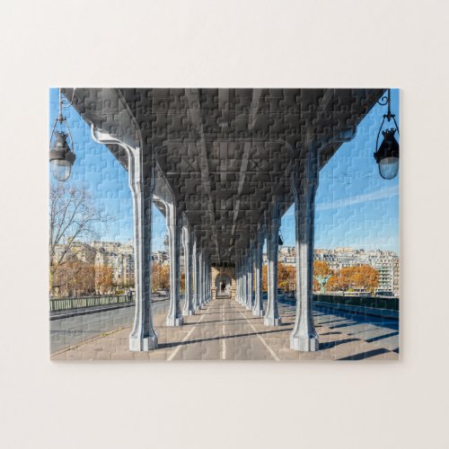 Pont de Bir_Hakeim over the Seine _ Paris France Jigsaw Puzzle