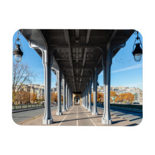 Pont de Bir-Hakeim over the Seine - Paris, France Magnet