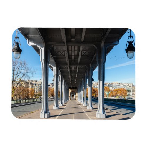 Pont de Bir_Hakeim over the Seine _ Paris France Magnet
