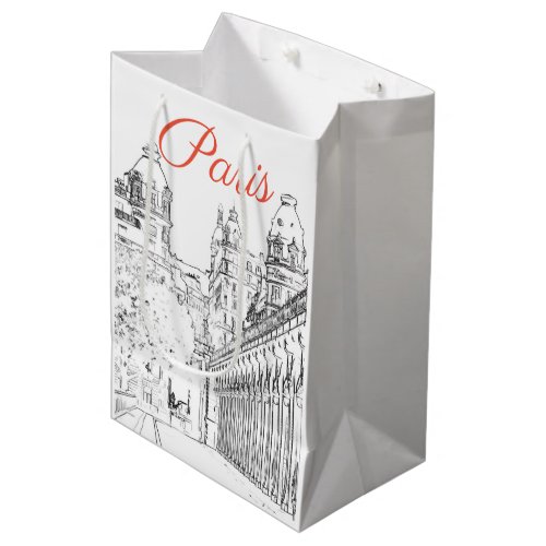 Pont de Bir_Hakeim over the Seine _ Paris France Medium Gift Bag